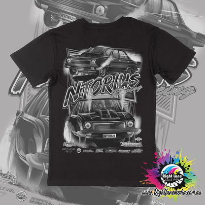 ** Limited Edition Black & White Print Ntorius Racing Tee WOMENS TEES
