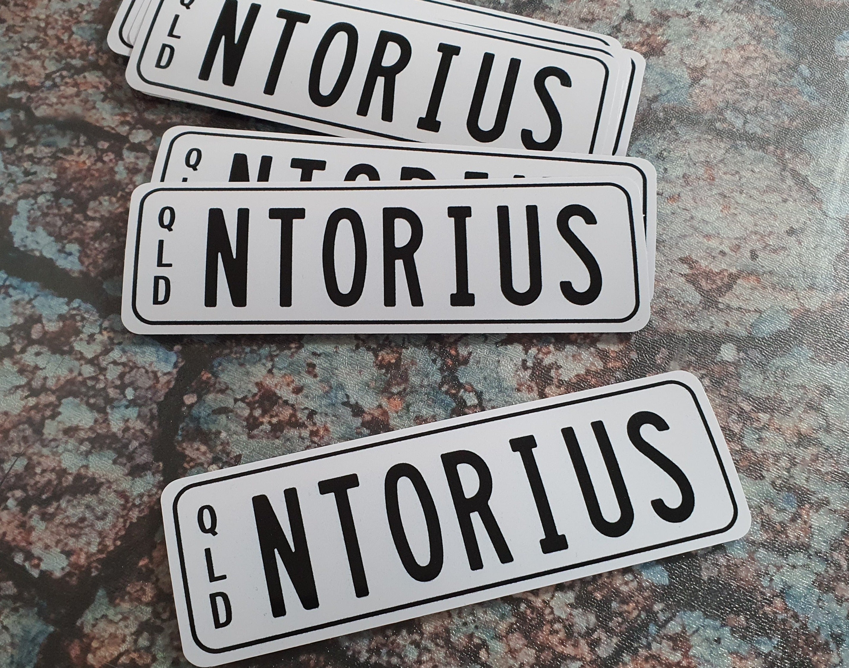 Ntorius number plate slap sticker – Simon O'Carroll Swimming Pools